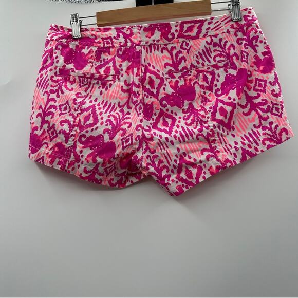 Lilly Pulitzer Liana Mid Rise Shorts in Tons of Fun Magenta‎ Sz 6 - Picture 4 of 14